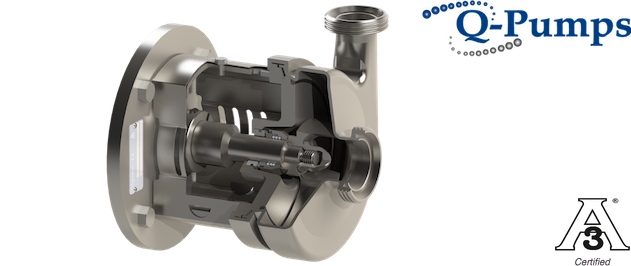 Q-Pumps QCB+ centrifugal pumps are particularly well suited for breweries thanks to their design that decreases wearing when pumping wort.