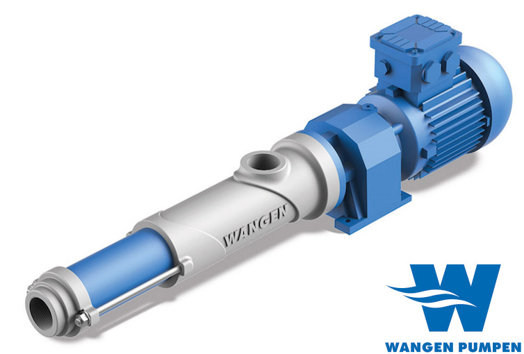 Wangen Progressive Cavity pumps especially designed for polymer dosing in wastewater treatment plants.